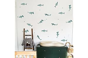 QUCHENG Ocean Wall Decal Shark Wall Stickers