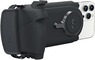 ShiftCamProGrip Starter Kit - DSLR Style Mobile Battery Grip Wireless Shutter Button Built-in Power Bank Qi Charging Standalone Dock Stand Mount Works with Android and iPhone, Black