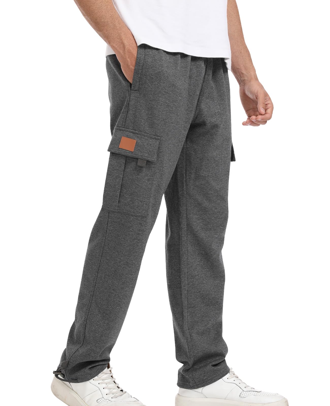 Pantalon cargo pour homme décontracté multipoche avec cordon - 8