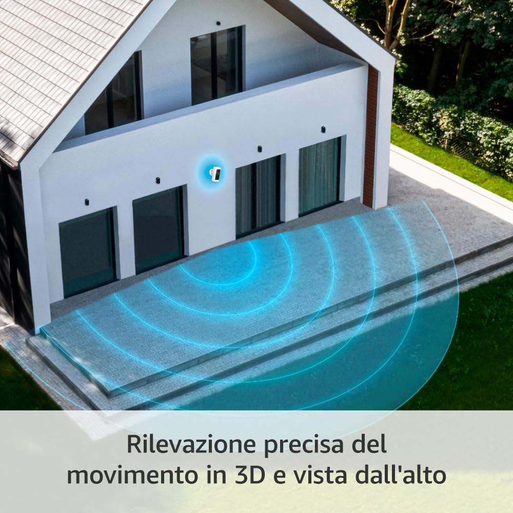 Ring videocamera esterna Pro a batteria (Stick Up Cam Pro) | Telecamera di sorveglianza senza fili, video HDR, vista dall’alto, rilev. movimento 3D, fai-da-te | Ring Home: 30 gg. prova gratuita