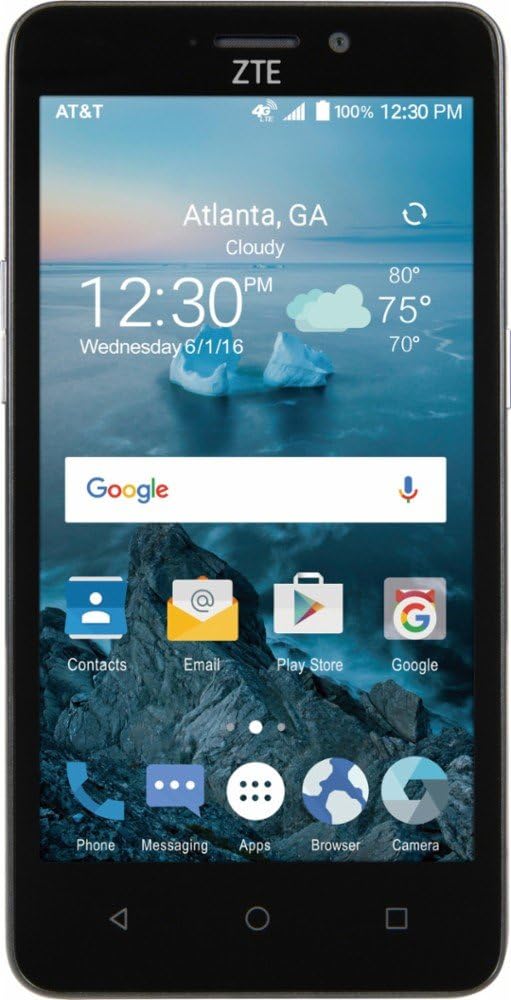 New AT&T ZTE Maven 2 4G LTE with 8GB Memory Cell Phone - Dark Gray