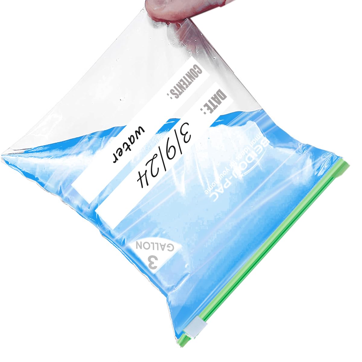 Bolsas de plástico deslizantes grandes de 3 galones, 50 unidades, 2 mil, 16 x 18 pulgadas, bolsas de almacenamiento transparentes reutilizables resistentes (deslizante, 3 galones, 50 unidades)