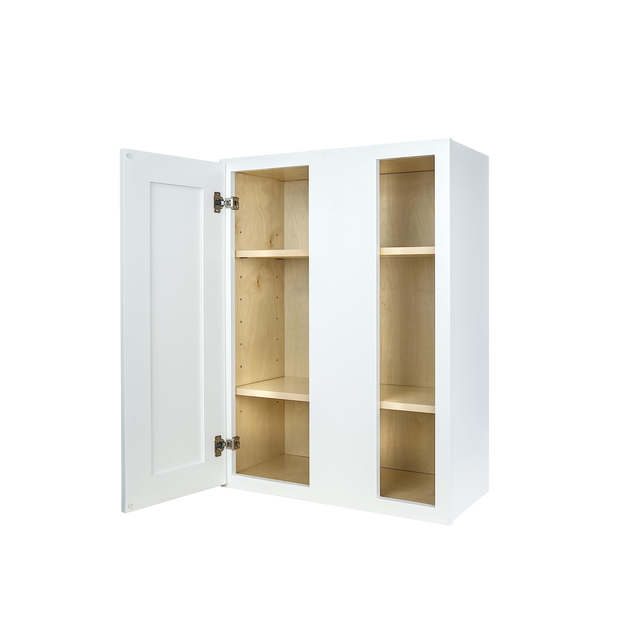 Hollywood Fabiani Design Shaker Blind Corner Wall Kitchen Cabinet Ready to Assemble, 24 in. W x 12 in. D x 30 in. H, White