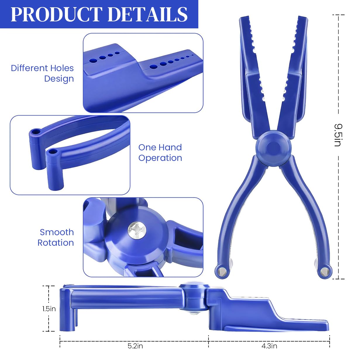 Serplex® 2Pcs Nail Holder for Hammering Plastic Multi Nail Holder Plier Finger Guard Nail Holder Universal Nail Holder for Multi Sized Nails - Image 2 thumbnail