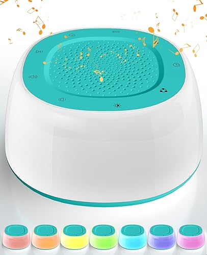 Jack Rose Máquina de ruido blanco para bebés máquina de sonido para bebés con luz nocturna máquina portátil de ruido blanco para dormir