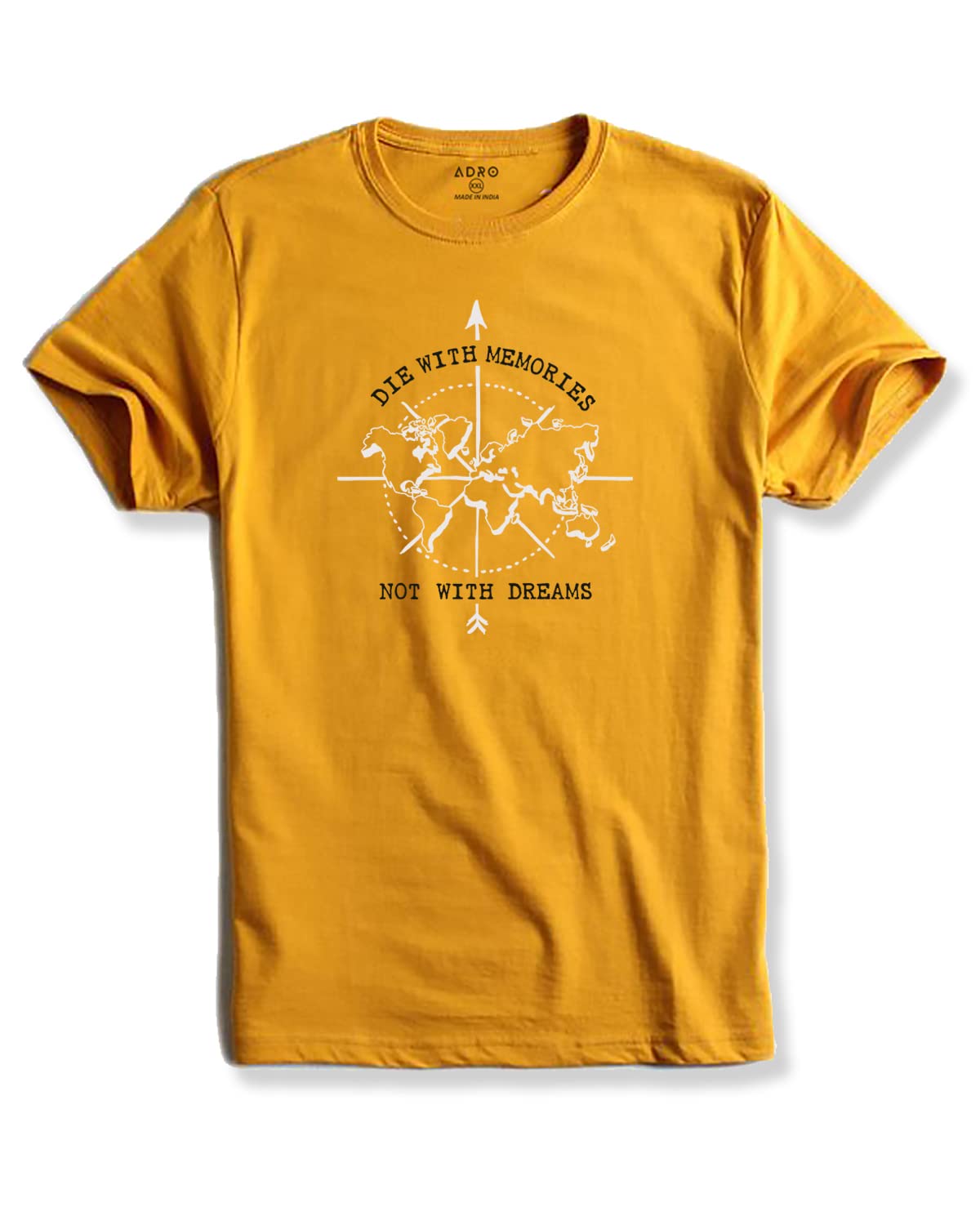 ADROMen's 100% Cotton Regular Fit T-Shirt