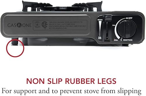 Miniatura 3 de Estufa portátil de butano Gas One con estuche: encendido automático, control preciso del calor - para acampar, tailgating y cocinar al aire libre