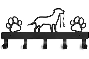 PET ARTIST Dog Leash and Collar Holder, Wall Mounted Pet Accessories Organizer for Dogs