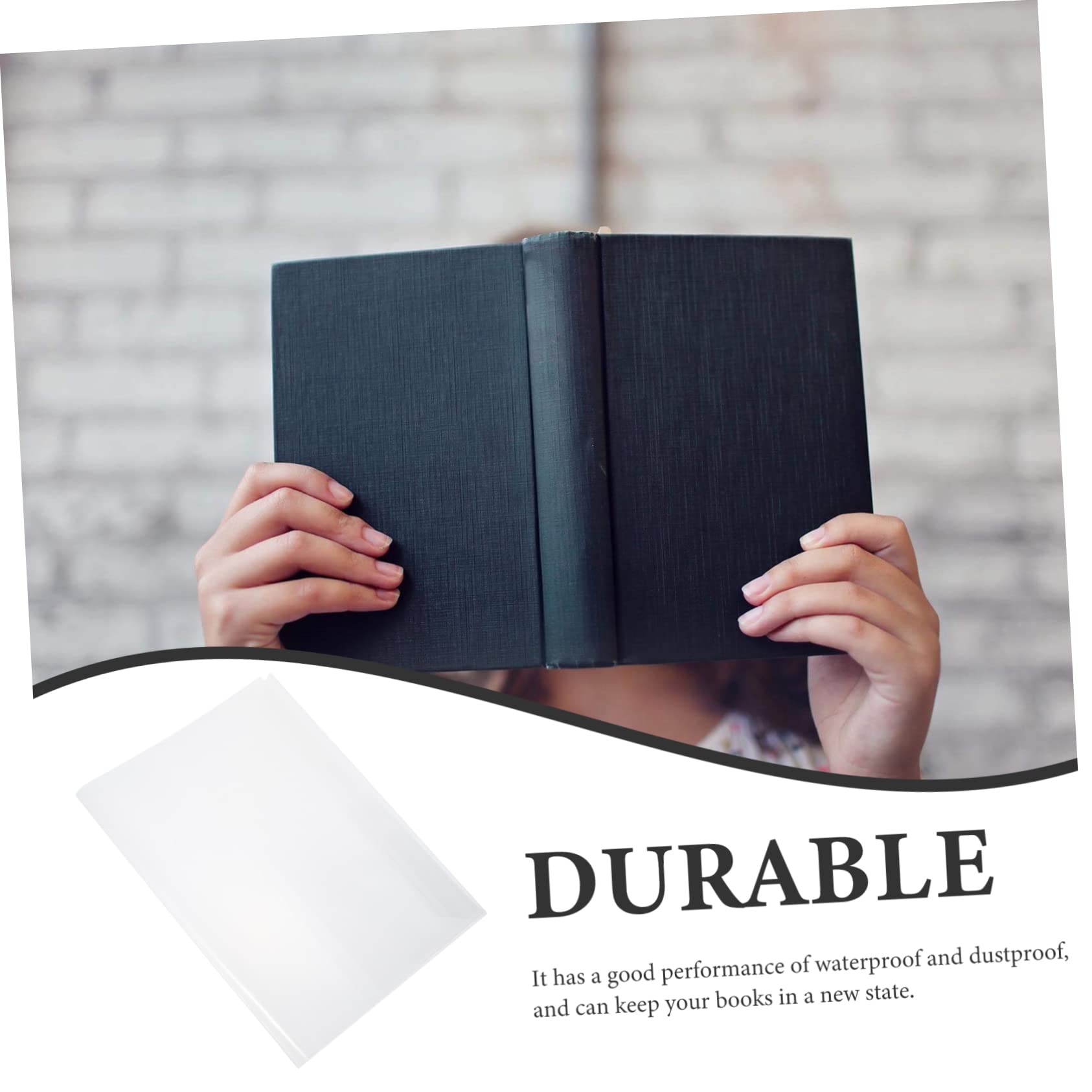50 Pezzi Copertina Trasparente Per Libri in Pvc Protezione Per Libri Di Testo Per Studenti Durevole Regolabile
