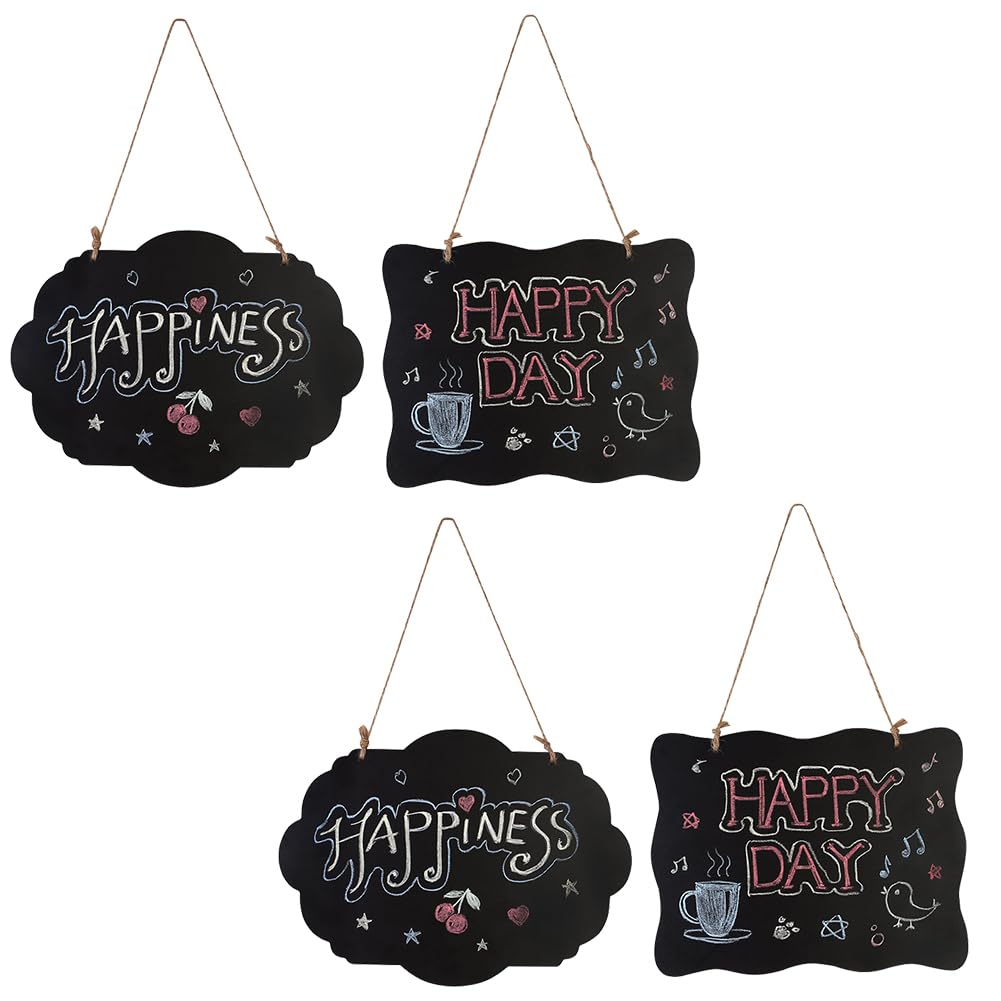 2 Tableaux Noirs Craie 24x30cm - Ardoise Murale Enfant Déco Rustique Mariage Menu Restaurant