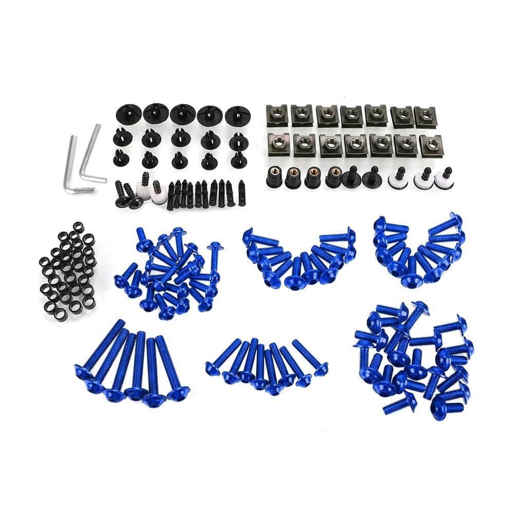 Viti Per Carene Moto Compatibile Con Yamaha Per XT660 ERXZ XTZ 660 H/N Bulloni E Viti Carenatura Del Parabrezza Della Motocicletta(Blue)