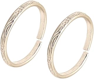 sahiba gems Exclusive Silver/Chandi Toe Ring (Leg Thumb Ring) for Women 2 Piece-picture-10