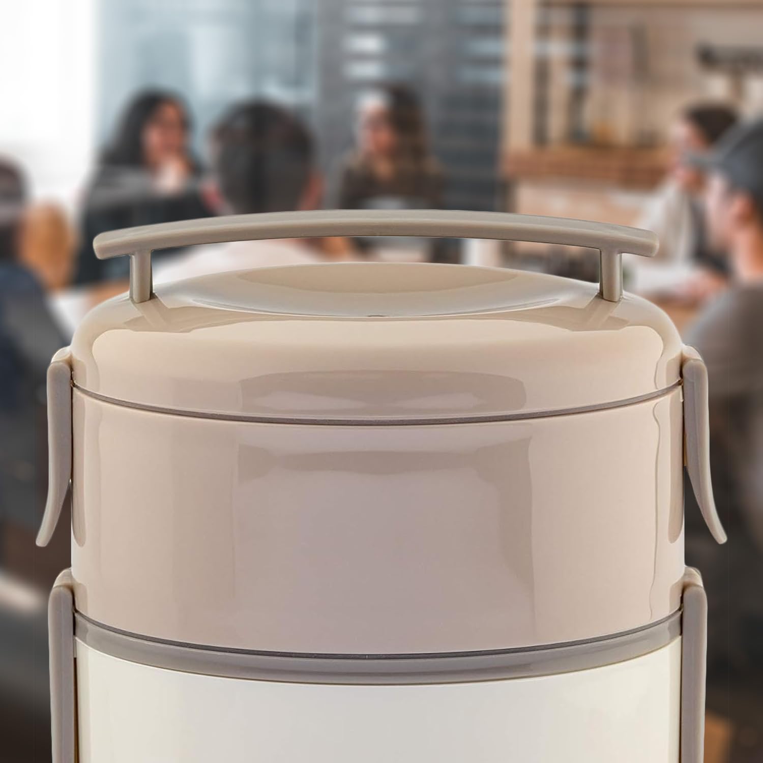 Lunchy Box Scaldavivande In Acciaio Inox - Contenitore Termico Da 1.5L Con 2 Vaschette Interne Da 600ml, Mantiene In Caldo, Per Casa E Auto, Alimentazione A Corrente, Cavo Incluso