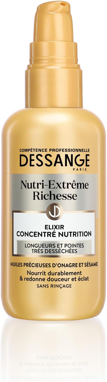Dessange Nutri-Extreme Richness Elixir Concentrated Nutrition Care No Rinse for Very Dry Tips and Areas 100 ml