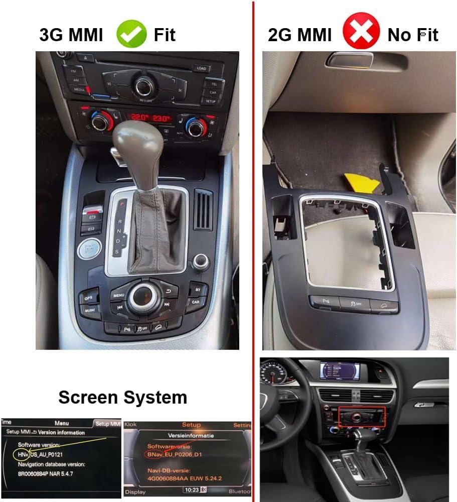 Comparison of 3G MMI and 2G MMI systems in Audi vehicles