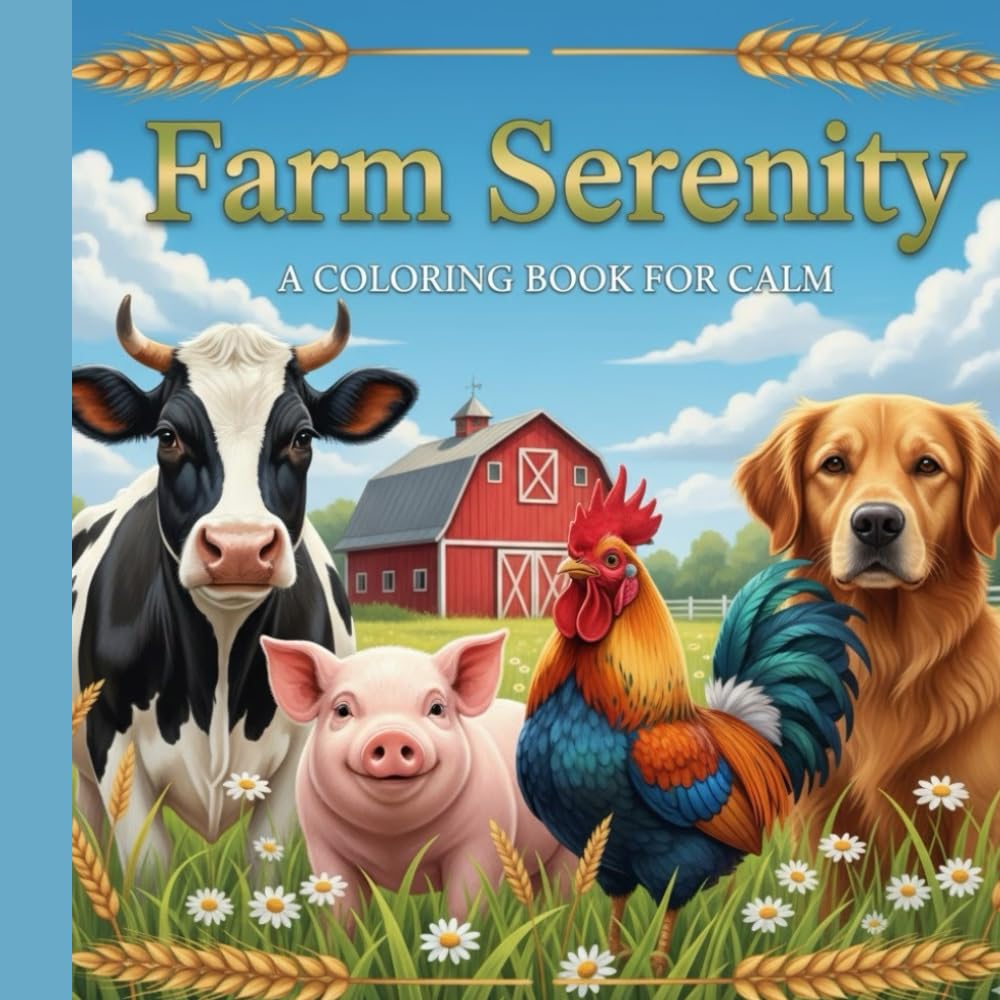 Farm Serenity: A Coloring Book for Calm