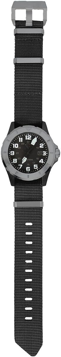 First Tactical Men's Ridgeline Carbon Field Watch Brushed Stainless / Black