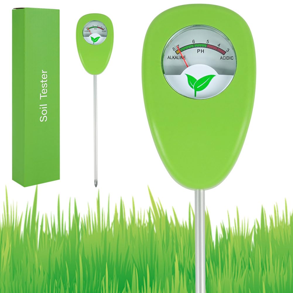 Medidor de pH del Suelo, Detector de pH de Precisión para Plantas, Medidor Portátil de pH del Suelo para el Cuidado de Jardines, Agricultura y Plantas de Interior y Exterior (No Requiere Pilas)