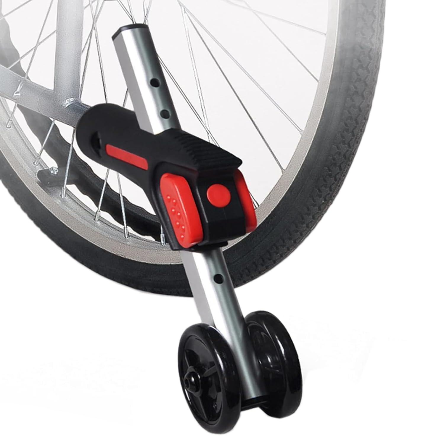 Soporte antivuelco para silla de ruedas, rueda de soporte antivuelco de altura ajustable de 5 niveles, material de aleación de aluminio duradero para asistencia de movilidad de discapacitados