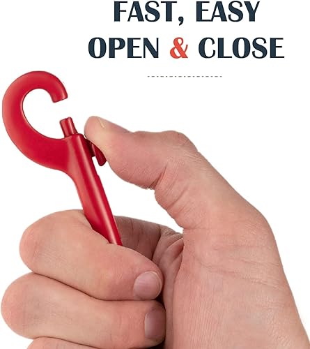 Miniatura 56 de Flourish Gancho a presión de perno de doble cara resistente, acero inoxidable, gancho multiusos de 4 pulgadas con aberturas de 1/2 pulgada, ideal