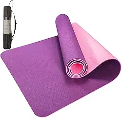 Tapete Yoga Mat Pilates Exercícios TPE 6mm Com Bolsa Yangfit