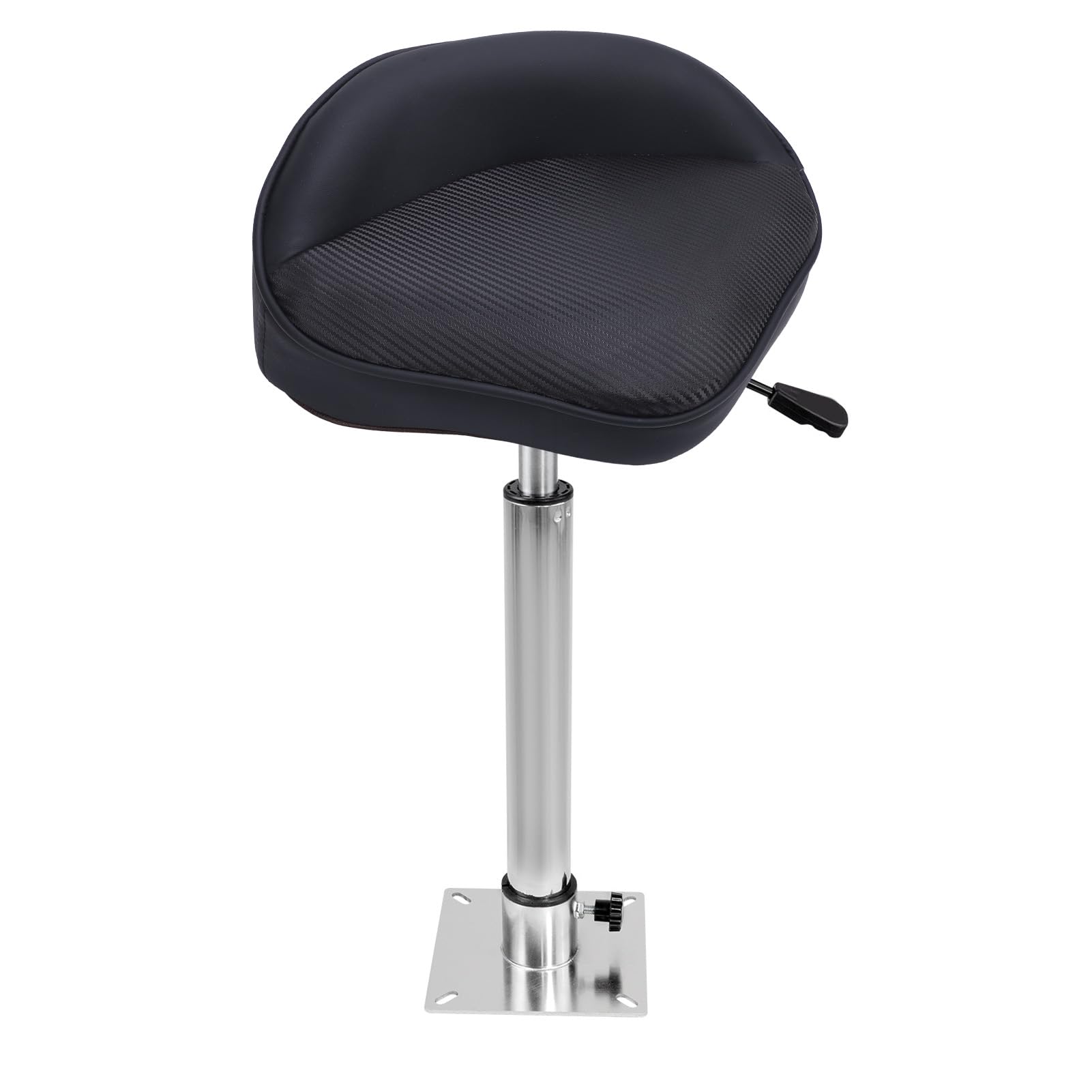 Asiento de Fundición, Asiento de Cuero con Pedestal de PVC para Barco Asiento de pesca Asiento de cubierta Casting con agujeros reservados para tornillos, para yates Barcos Barco