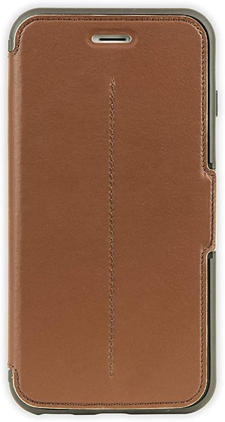 OtterBox iPhone 6 Plus / 6s Plus Strada Series Case - Saddle (Dark Brown/Brown/Brown Leather), Card Holder, Genuine Leather, Pocket-Friendly, Folio case