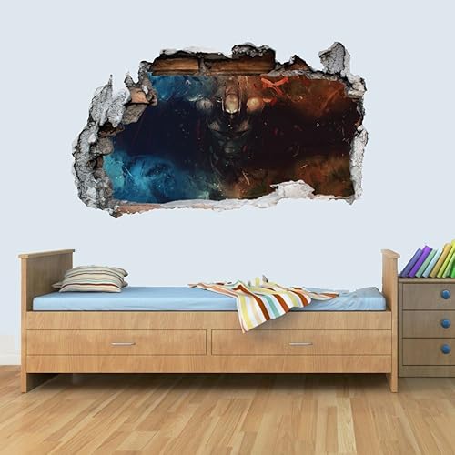 S vinilo de pared aplastado 3D pegatinas de Batman ilustrado cartel dormitorio niños niñas