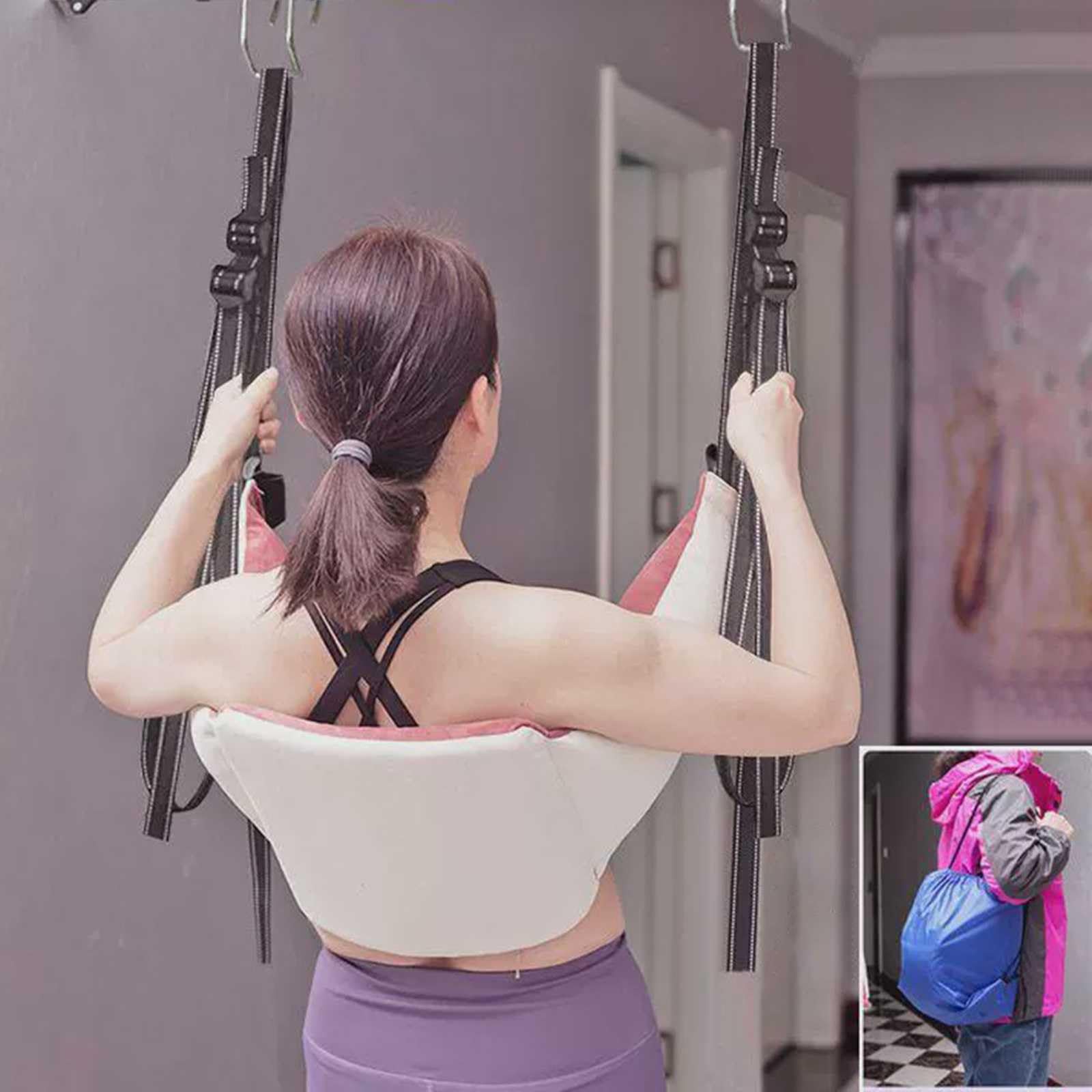 Yxhgnns Spinal Decompression Devices, Lumbar Traction Device For Lower Back Pain Relief, Hanging Spinal Decompression Harness Home Care Lumbar Traction Belt