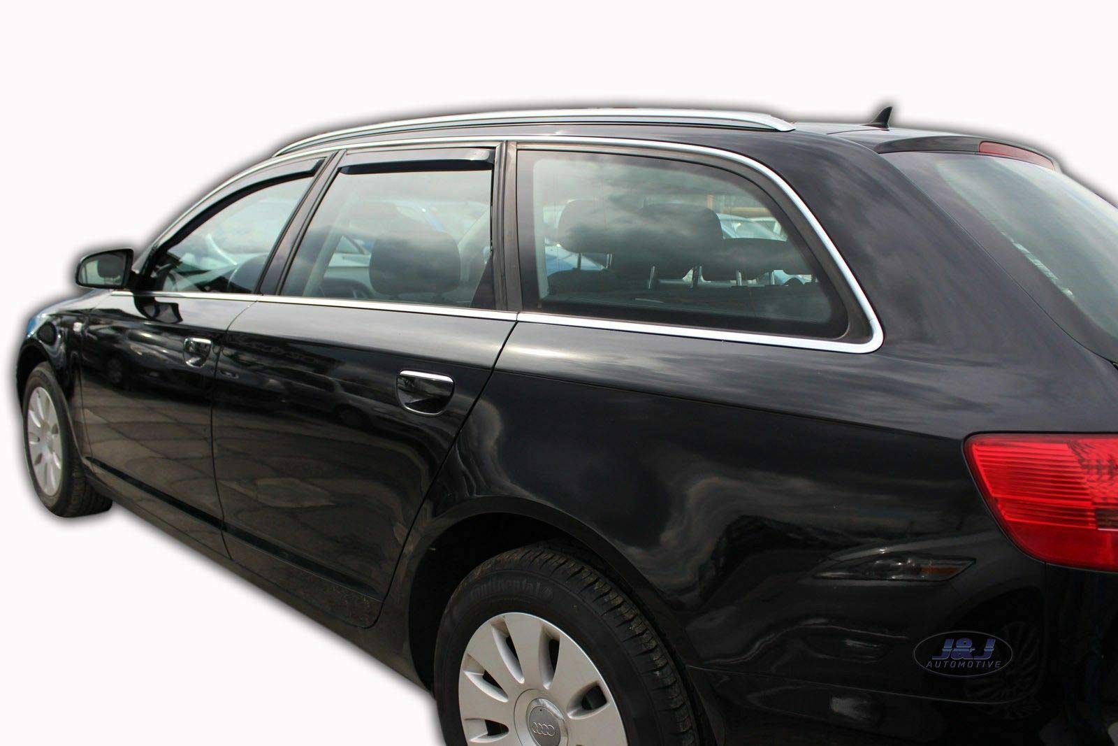 J&J AUTOMOTIVE Windabweiser für Audi A6 C6 2004-2011 4tlg, Heko Regenabweiser Vorne Hinten Getönt