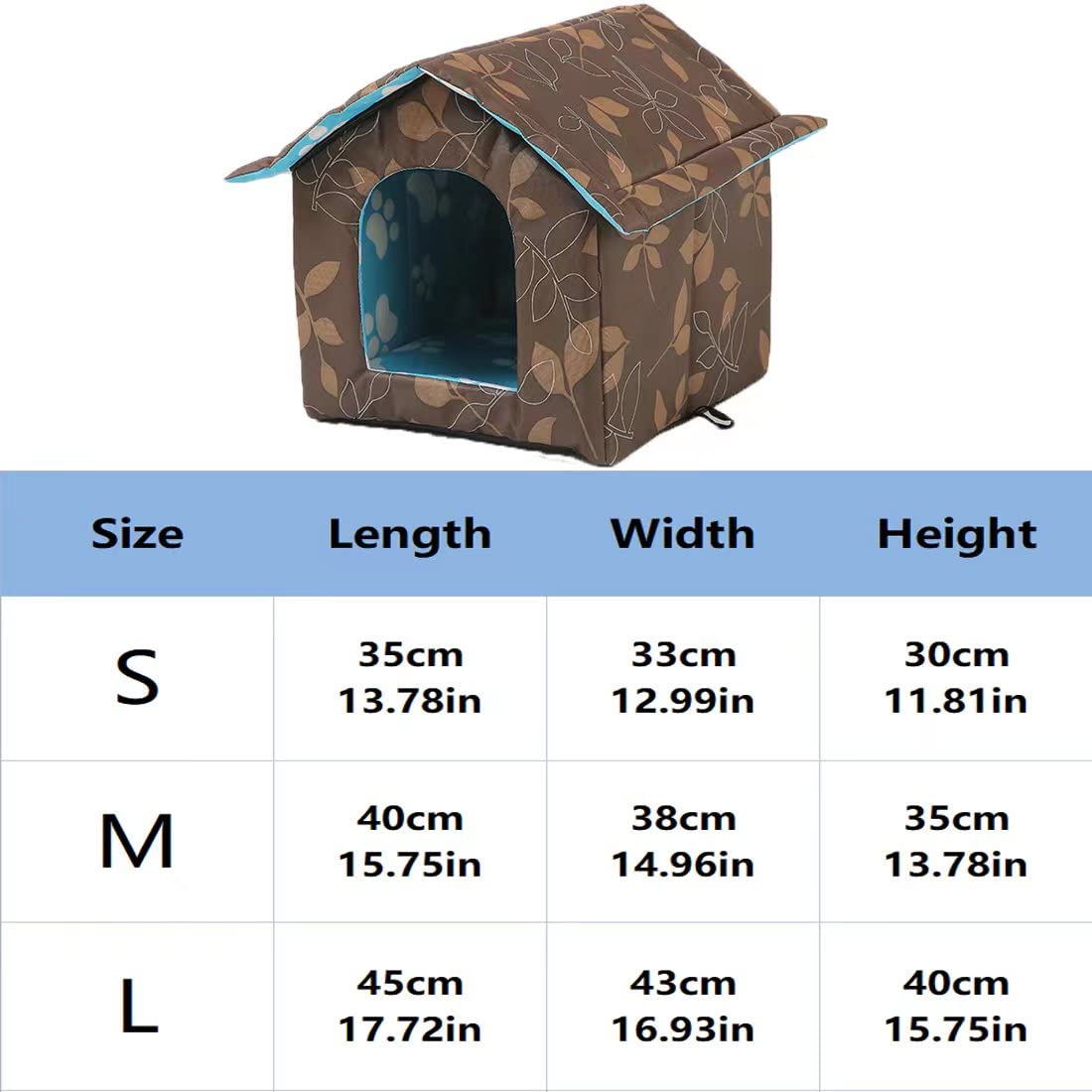 Katzenhaus Für Draußen Winterfest Wasserdicht Und Warm Faltbare Pet Tierheim Für Katzen Mit Abnehmbarem Kissen Für Streuner Haustiere 45x43x40cm