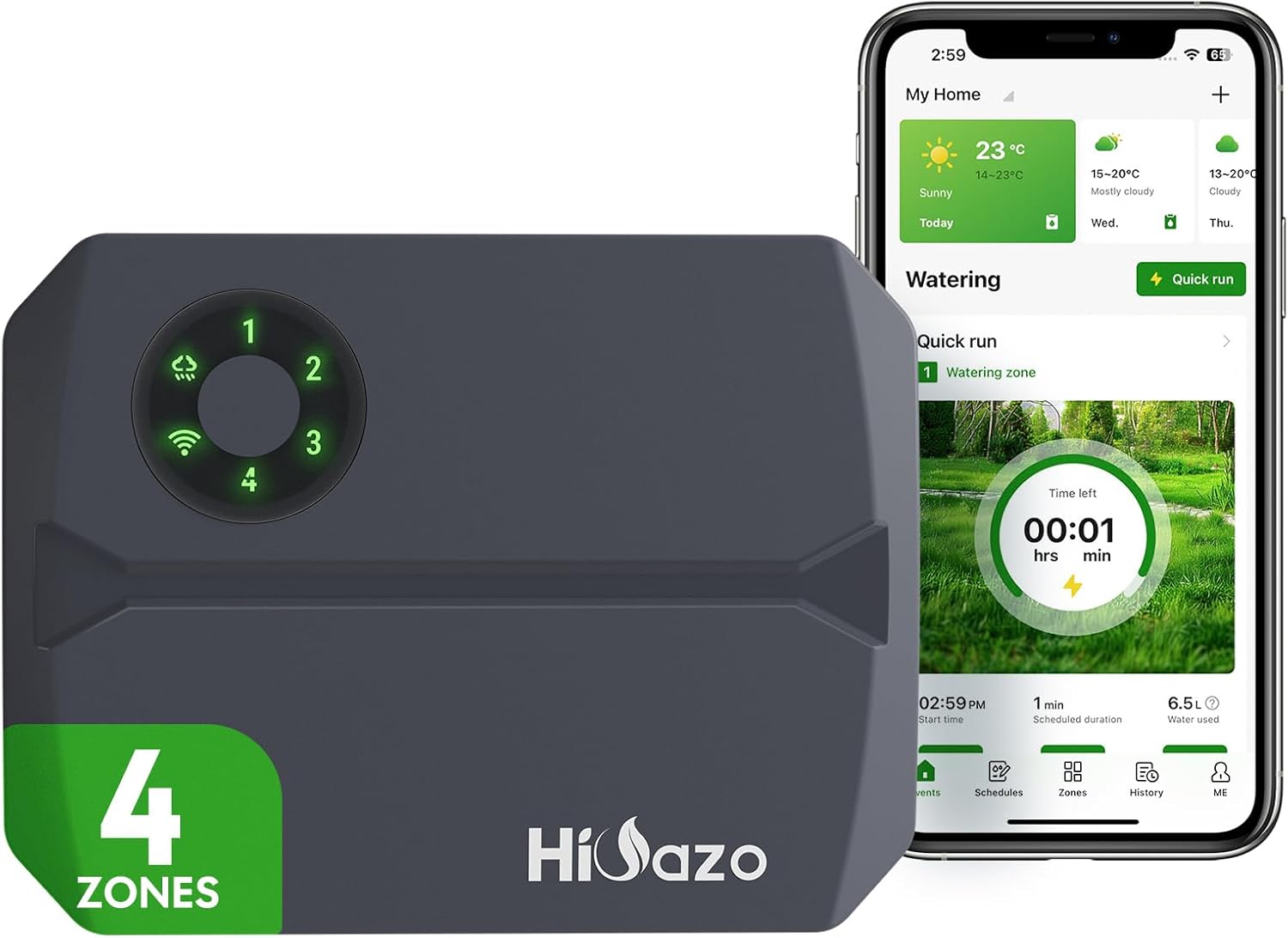 Riego multizona inteligente: Programador HSC-400W Wi-Fi