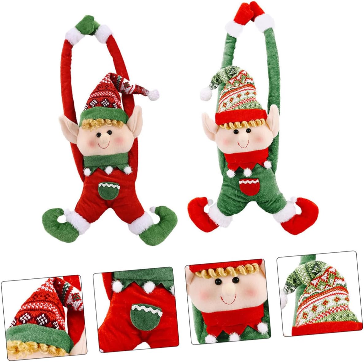 Zerodeko 2pcs Christmas Curtain Buckle Adorable Hangings for Festive Decoration for Home Store Party Bright Color and Charming Design