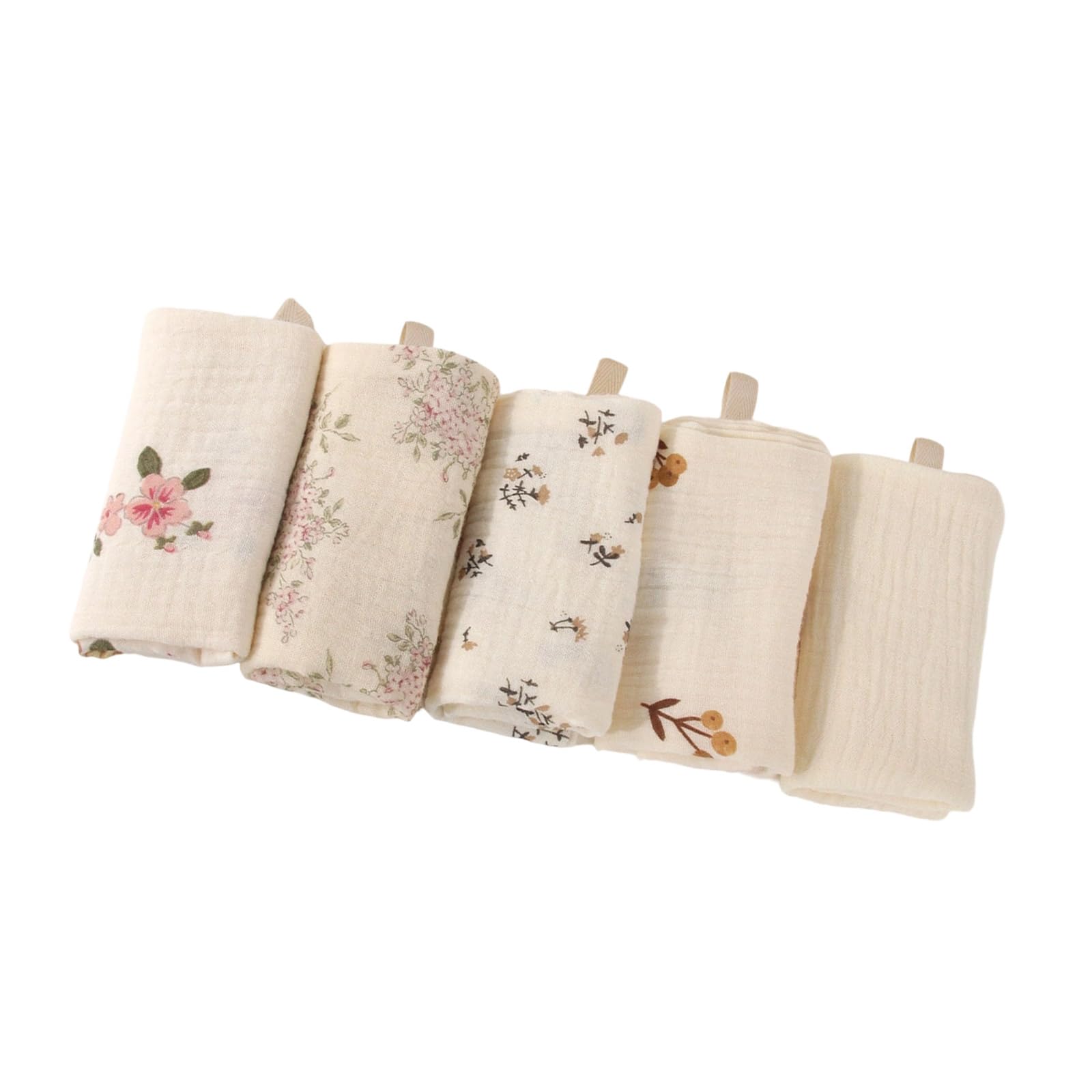 GMBYLBY Of 5pcs Newborns Bath Towels Cotton Comfortable Washcloths Multipurpose Burp Cloth Baby Drooling Bibs 23cm Baby Cotton Washcloth