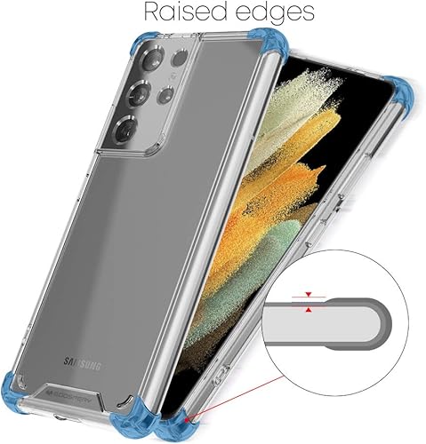 Miniatura 5 de GOOSPERY Funda protectora para Galaxy S21 Ultra (6.8 pulgadas), transparente con esquinas reforzadas, funda híbrida delgada a prueba de golpes