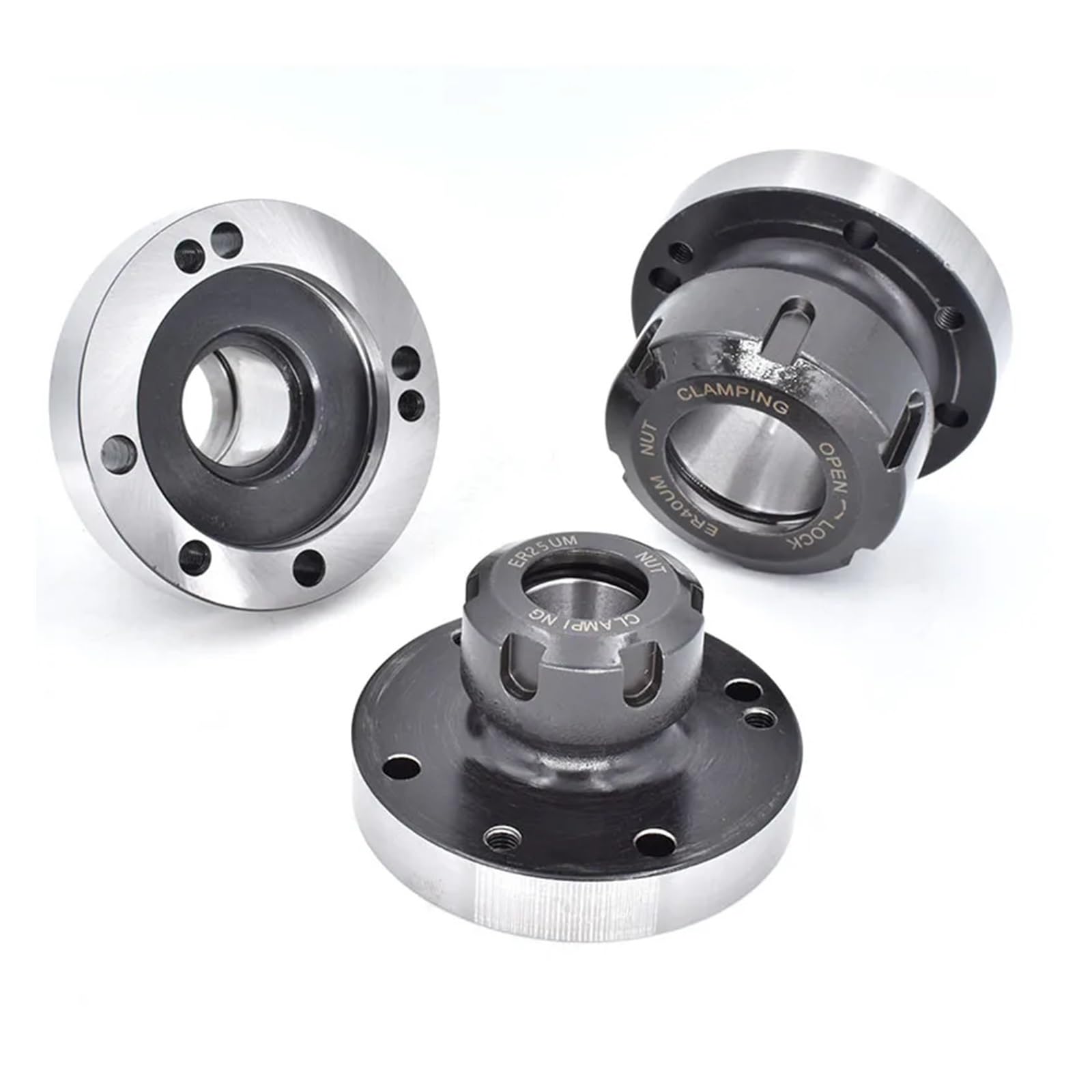 Mandrin ER32 D80 3 trous pour corriger le faux-rond sur tour CNC
