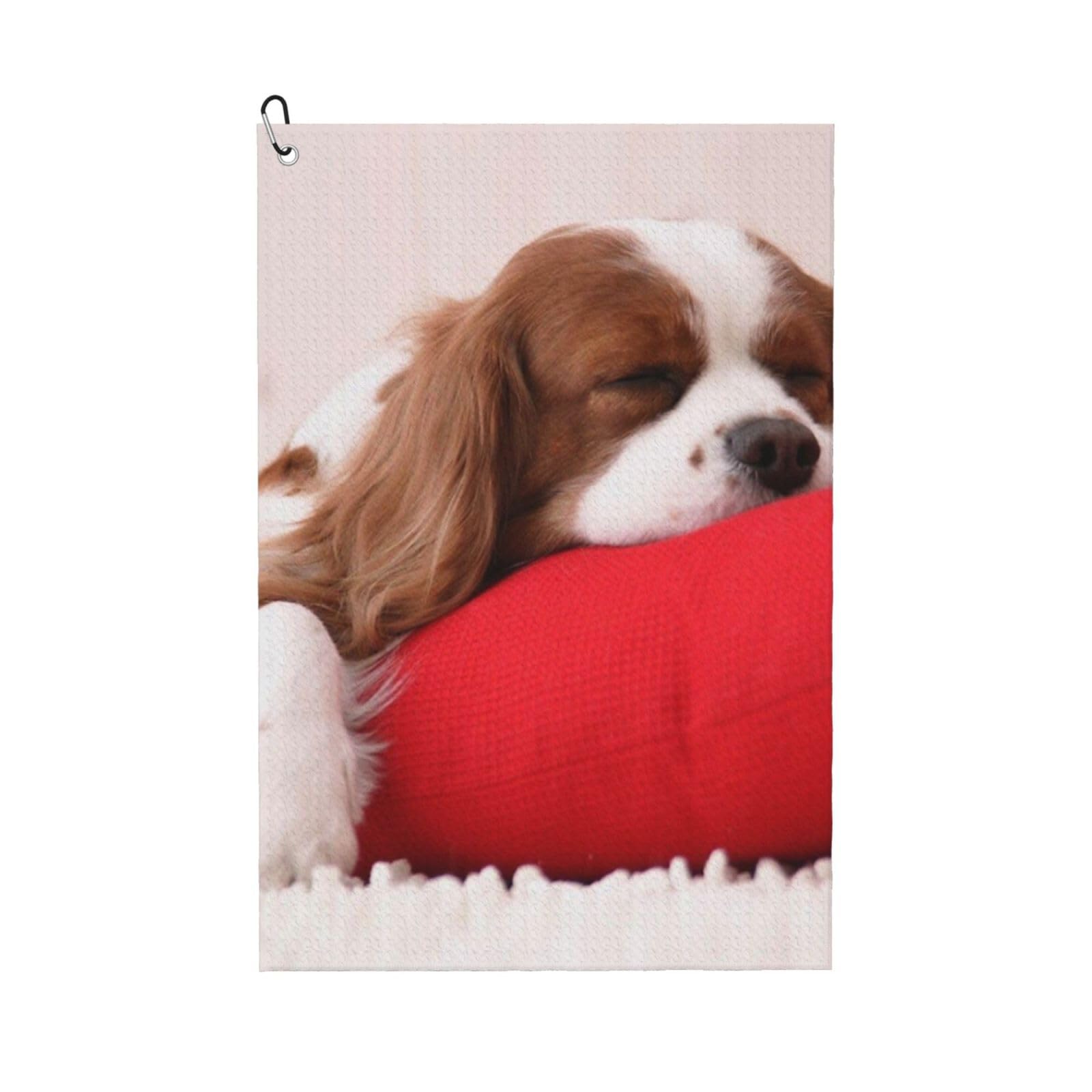 Hnnkloy Cavalier King Charles Spaniel Pattern, 16x24 in Portable Waffle Golf Towels with Carabiner Clip for Golf Bag