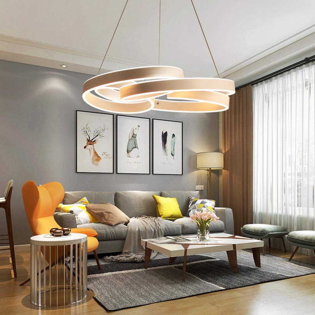 Arañas Led Led Moderna Luces Colgantes Creativos de Cocina Acrílico + Metal Suspensión Colgante Lámpara de Techo para Sala de Comedor Ajustable, Coldwhite,Blanco