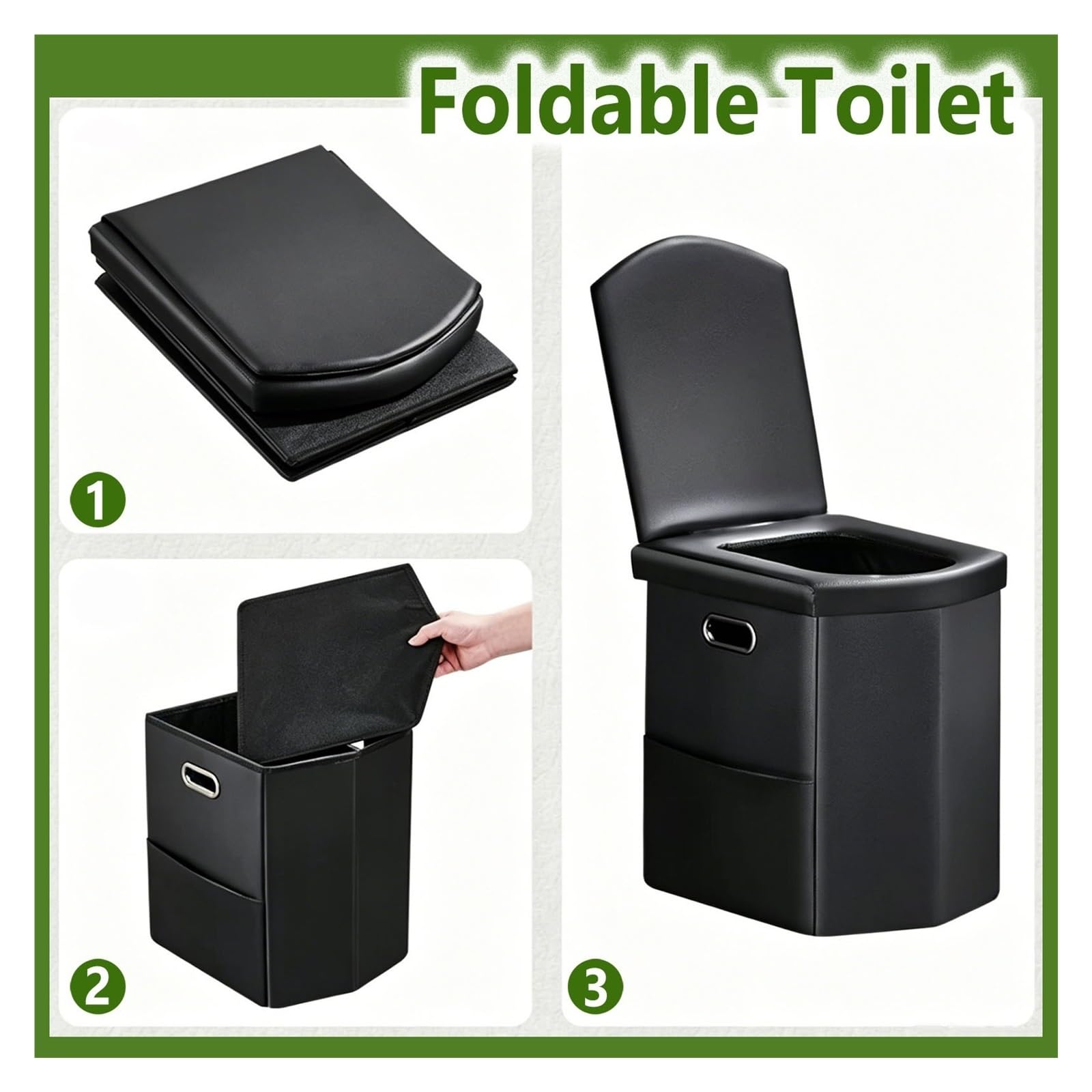 WC Portatile WC da Campeggio per Tende, Vaso Portatile per Campeggio in Famiglia, WC Leggero per Gite in Giardino E Incontri All'aperto