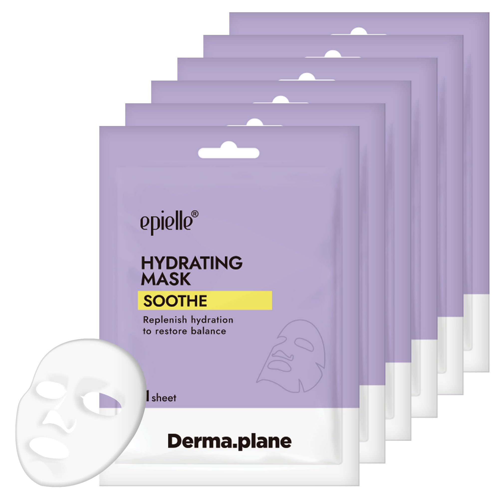 Amazon.com : Epielle Hydrating Sheet Mask 6 Pack, Soothing