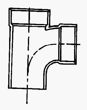 Charlotte Pipe Sanitary Street Tee Abs/Dwv 3  Black