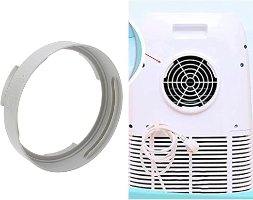 Air Conditioner Exhaust Hose Coupler, 5.9in Portable Air Conditioner Accessories Parts Clockwise Counterclockwise Thread ABS Portable AC Exhaust Hose Connector for Air Conditioner