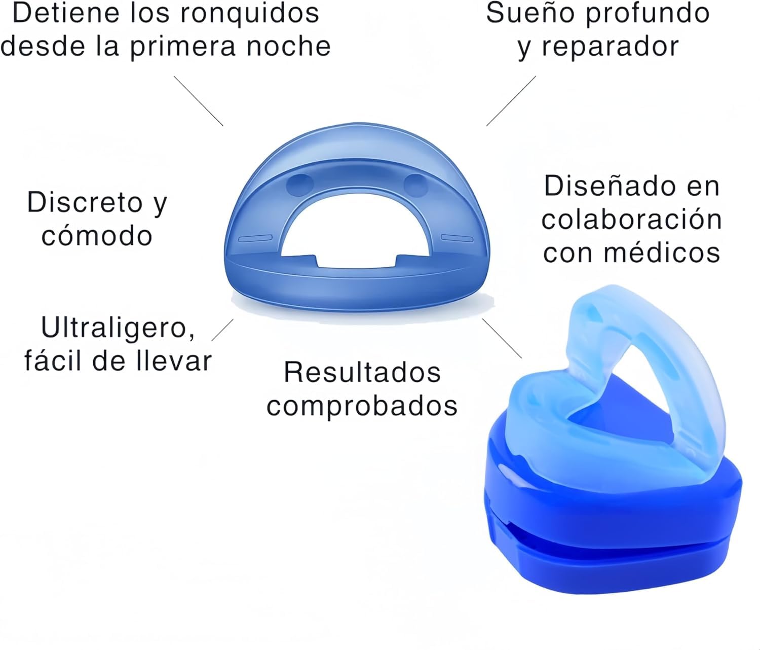 Syruna Boquilla Antironquidos Syruna - Férula bucal,El Diseño Ergonómico Eficazmente los Ronquidos,Fácil de usar y fácil de limpiar Trae paz a tu noche. (1 Pcs) — view 3