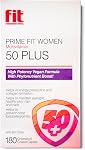 Multivitamins for Women by FIT Foundations™ | Prime Fit Women - 50 Plus | Made in Canada | For Bone Health, Collagen Formation, & Energy Production | Loaded w/Phytonutrients | Vegan | 60 Caplets