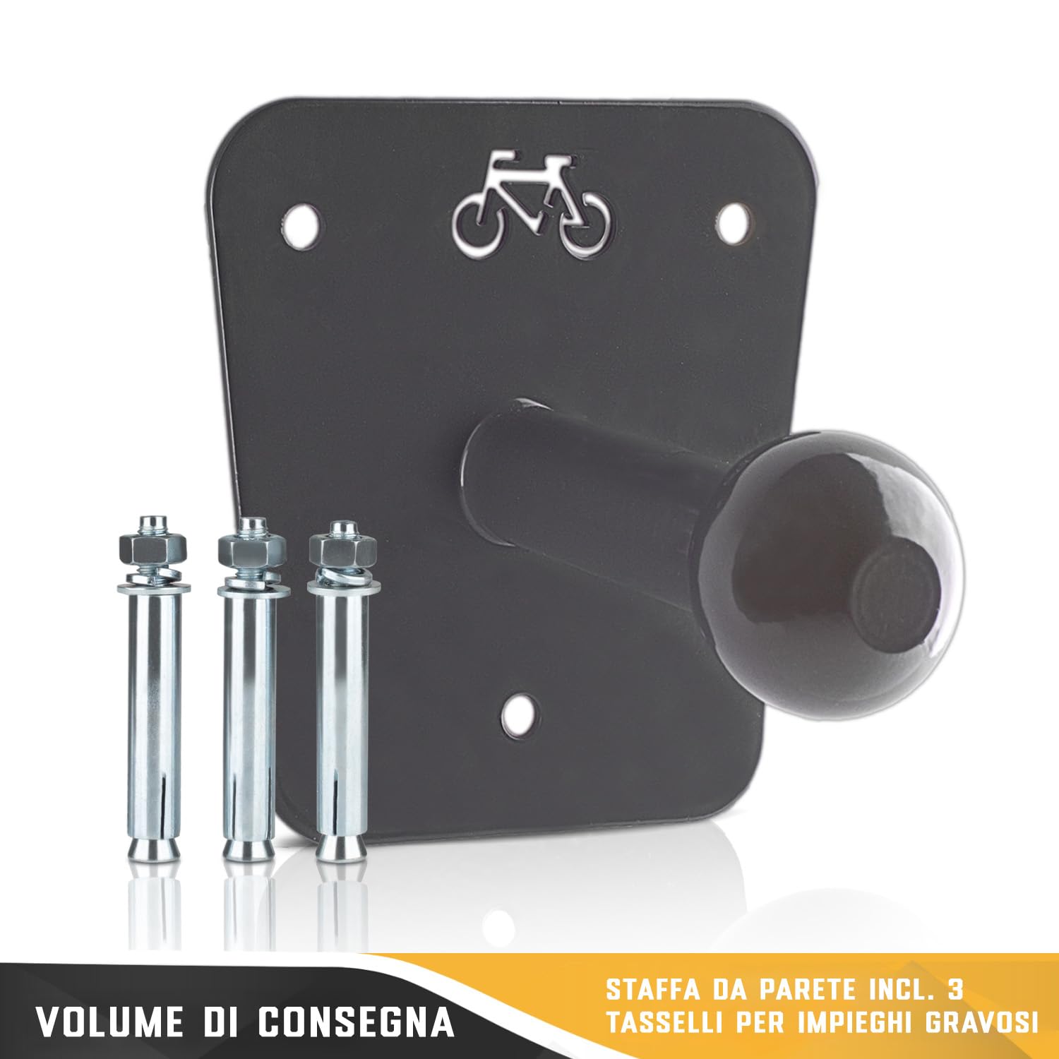 Supporto Da Parete Per Portabici GALLUNOPTIMAL - Modello Lungo, Capacità 50 Kg