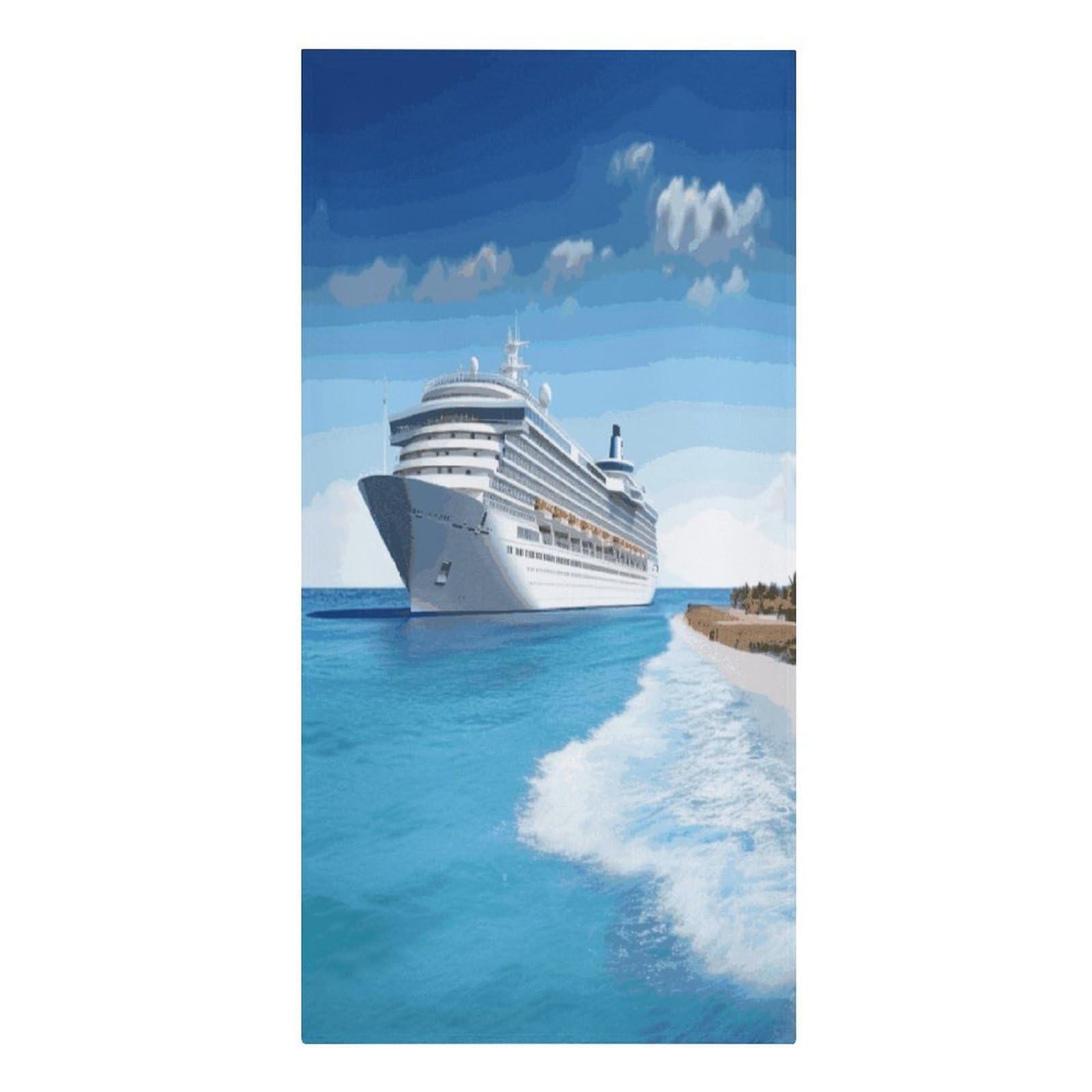 Adfgyerh Women's Style Seaside Cruise Ship Microfiber Sand Free Towels Large Quick-Dry. Beach Towel For Swimming Pool Camping Beach .Beach Accessories， They Are Essential Accessories For Adults, And Men, Vacation Gif