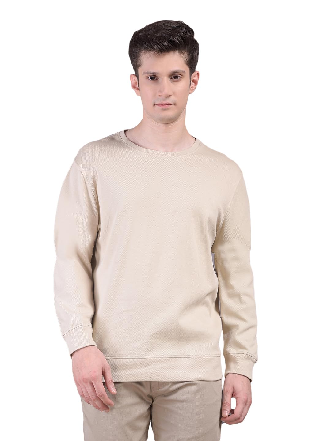 crimsoune club Men's Beige 100% Cotton Sweatshirt-picture-23
