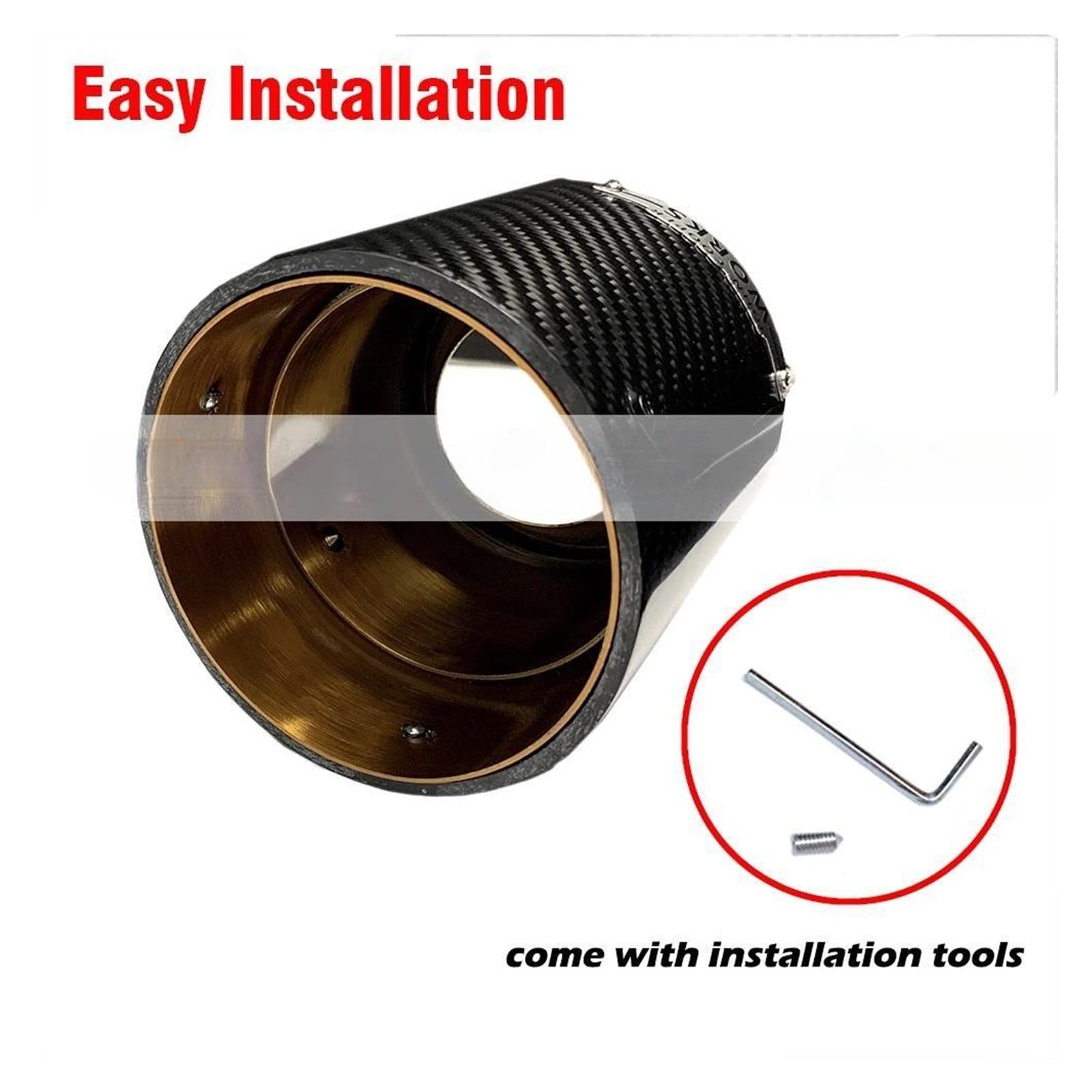 Carbon Fiber Steel Exhaust Pipe Tail Muffler Tip JCW For Mini - Foto 9