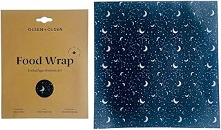 OLSEN+OLSEN Luna Beeswax Food Wrap - 1 Medium Wrap 25x25cm - Washable Reusable Wax Paper - Zero-Waste Organic Sustainable Eco-Friendly & Biodegradable - Silicone & Plastic-Free - Covering & Wrapping