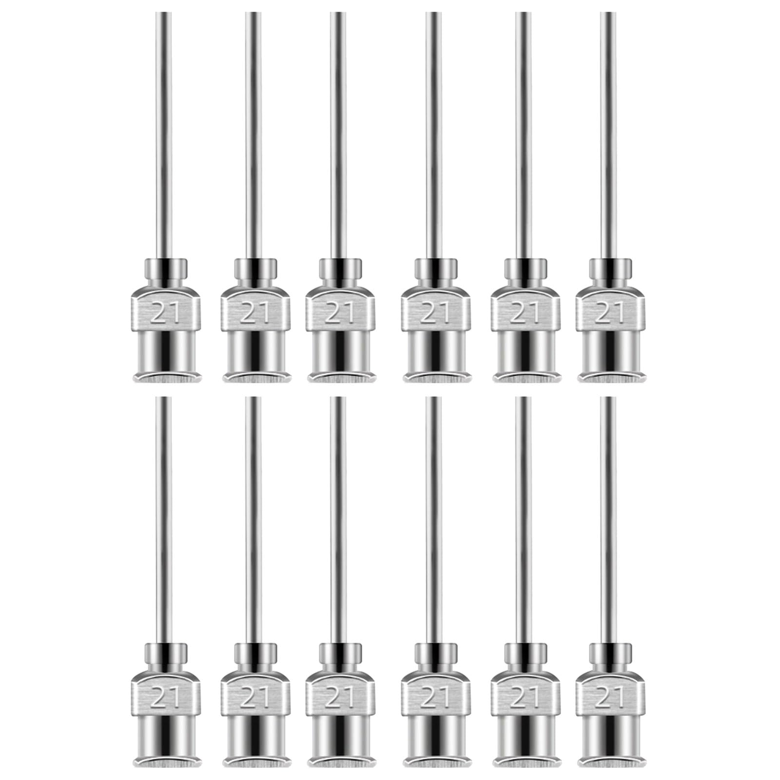 Uqezagpa 21G 12Pcs 38Mm Dispensing Needle Featuring Smooth Flows And Stainless Steel Construction For Precisions Tasks Lab Dispensing Needle & Accessories
